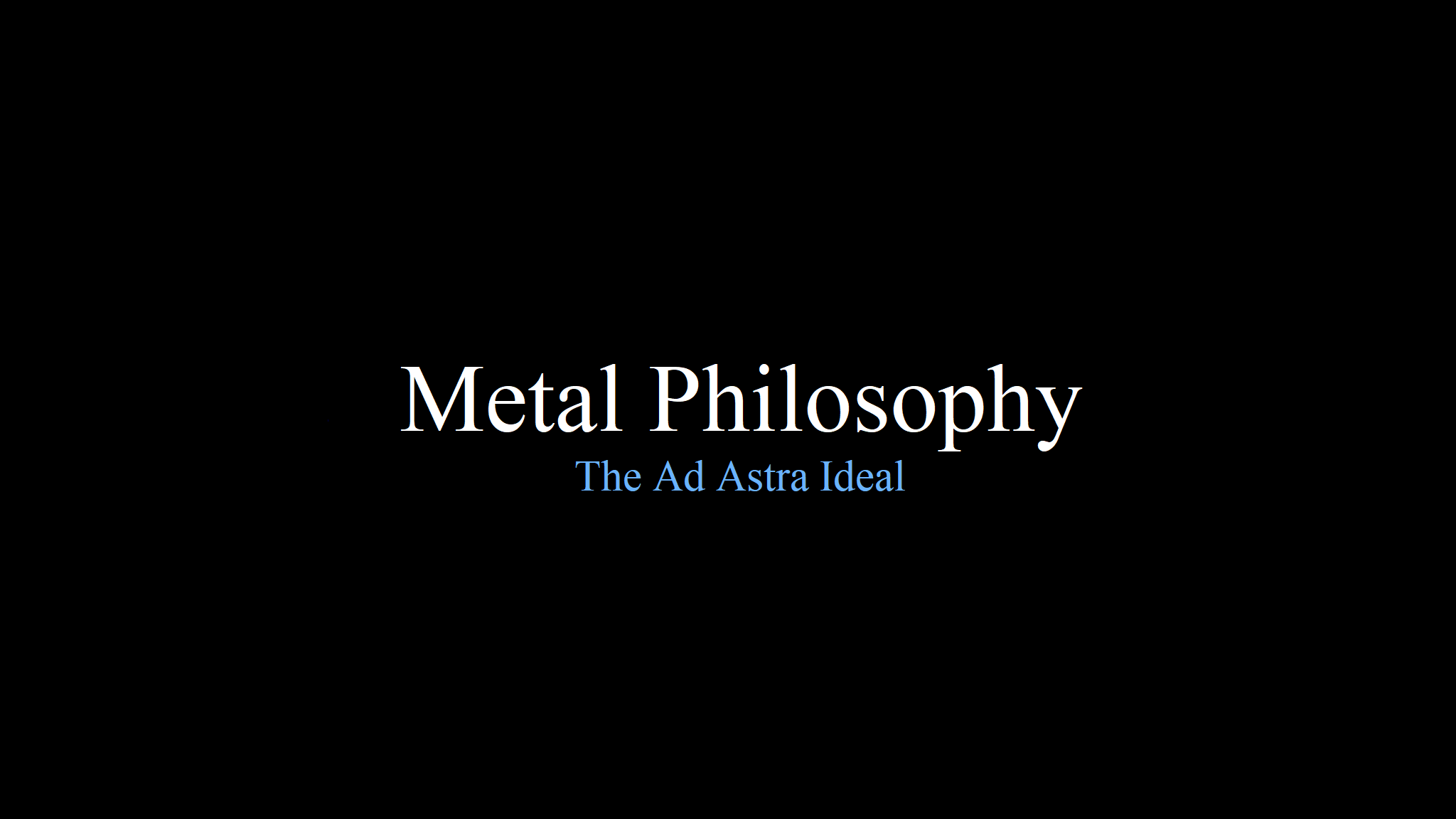 Metal Philosophy